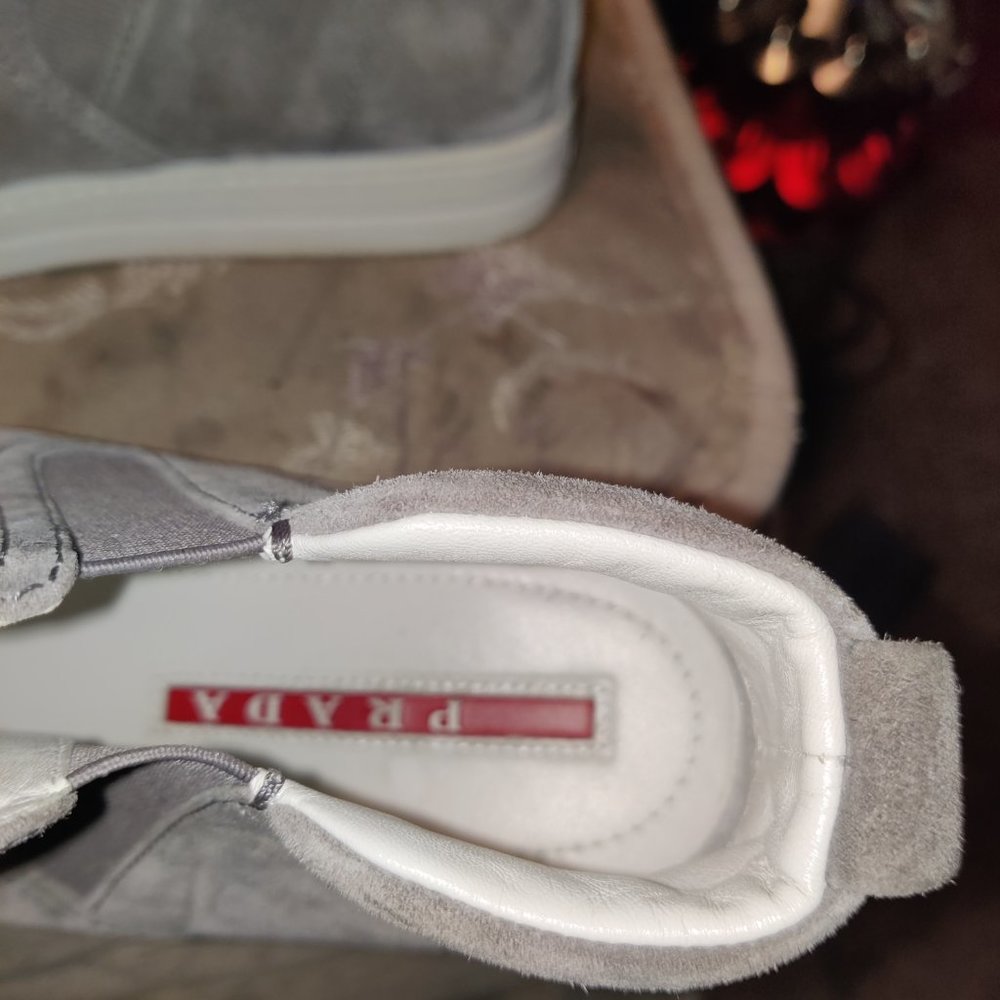 Prada suede slip on boots  3T5866